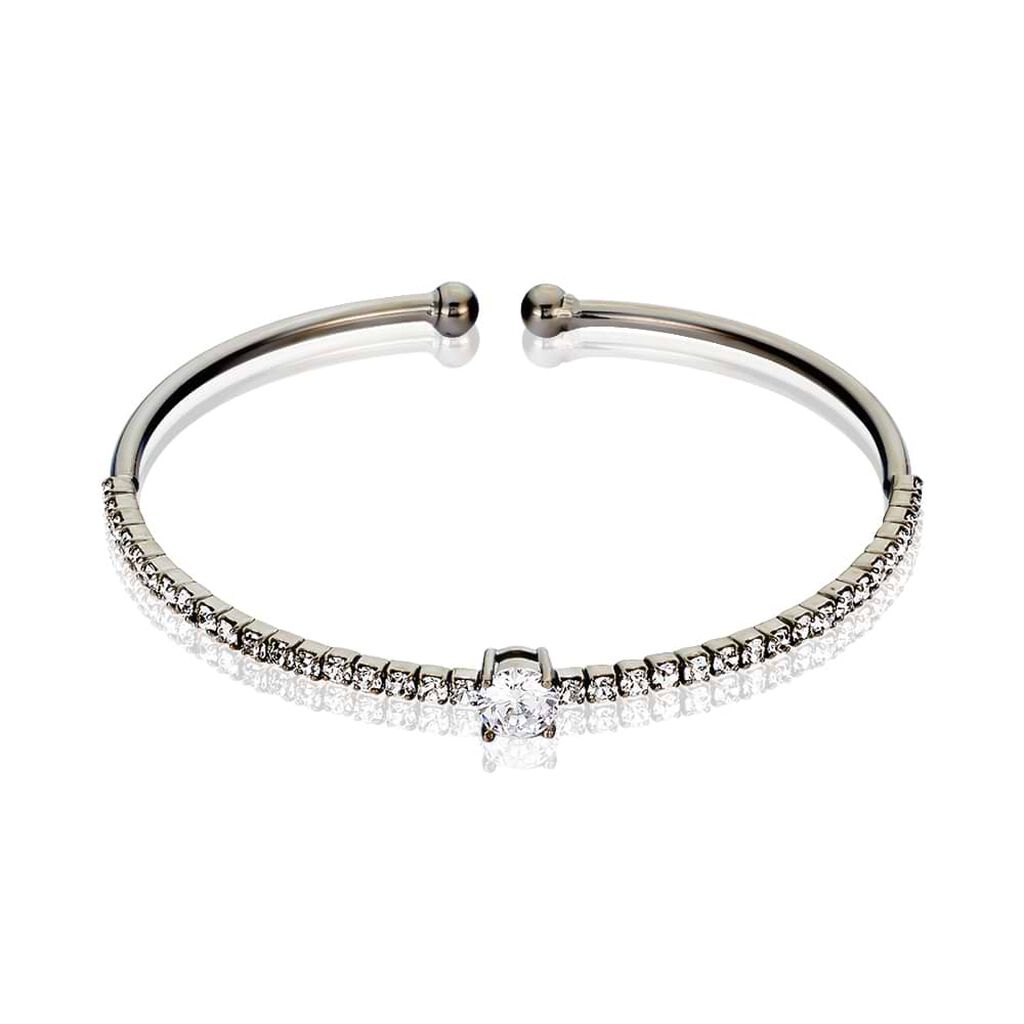 Bangle in metallo e strass