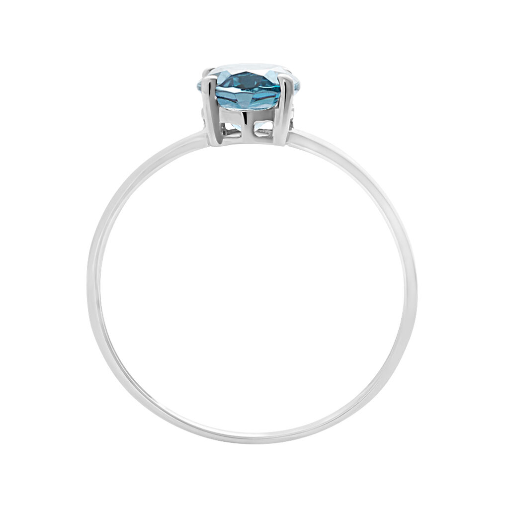 Anello Solitario Amélie Oro Bianco Topazio - Anelli con Pietre Donna | Stroili