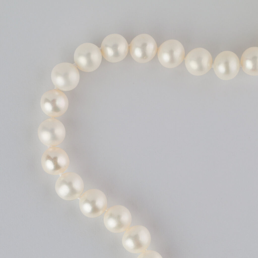 Collana Gabrielle Oro Bianco Perla D'Acqua Dolce