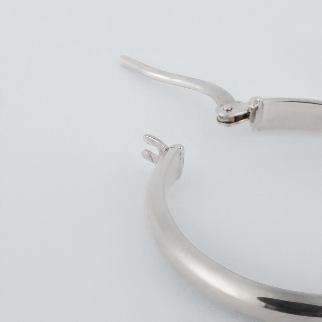 Orecchini A Cerchio Toujours Oro Bianco - Orecchini a Cerchio Donna | Stroili