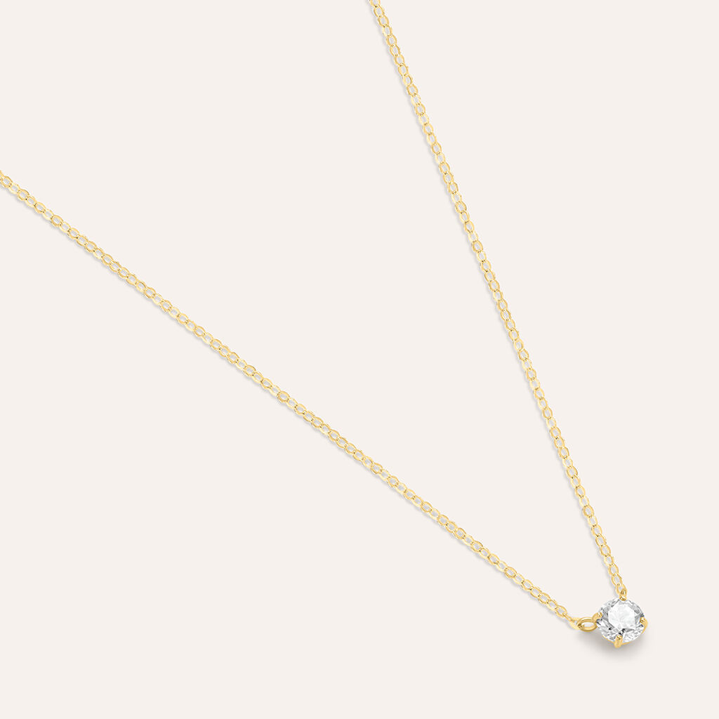 Collana Punto Luce Claire Oro Giallo Cubic Zirconia