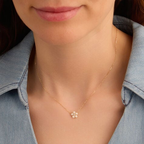 Collana Gabrielle Oro Giallo Perla D'Acqua Dolce Cubic Zirconia - Collane Donna | Stroili