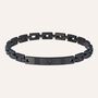 Bracciale Man Code Acciaio Nero Cristallo