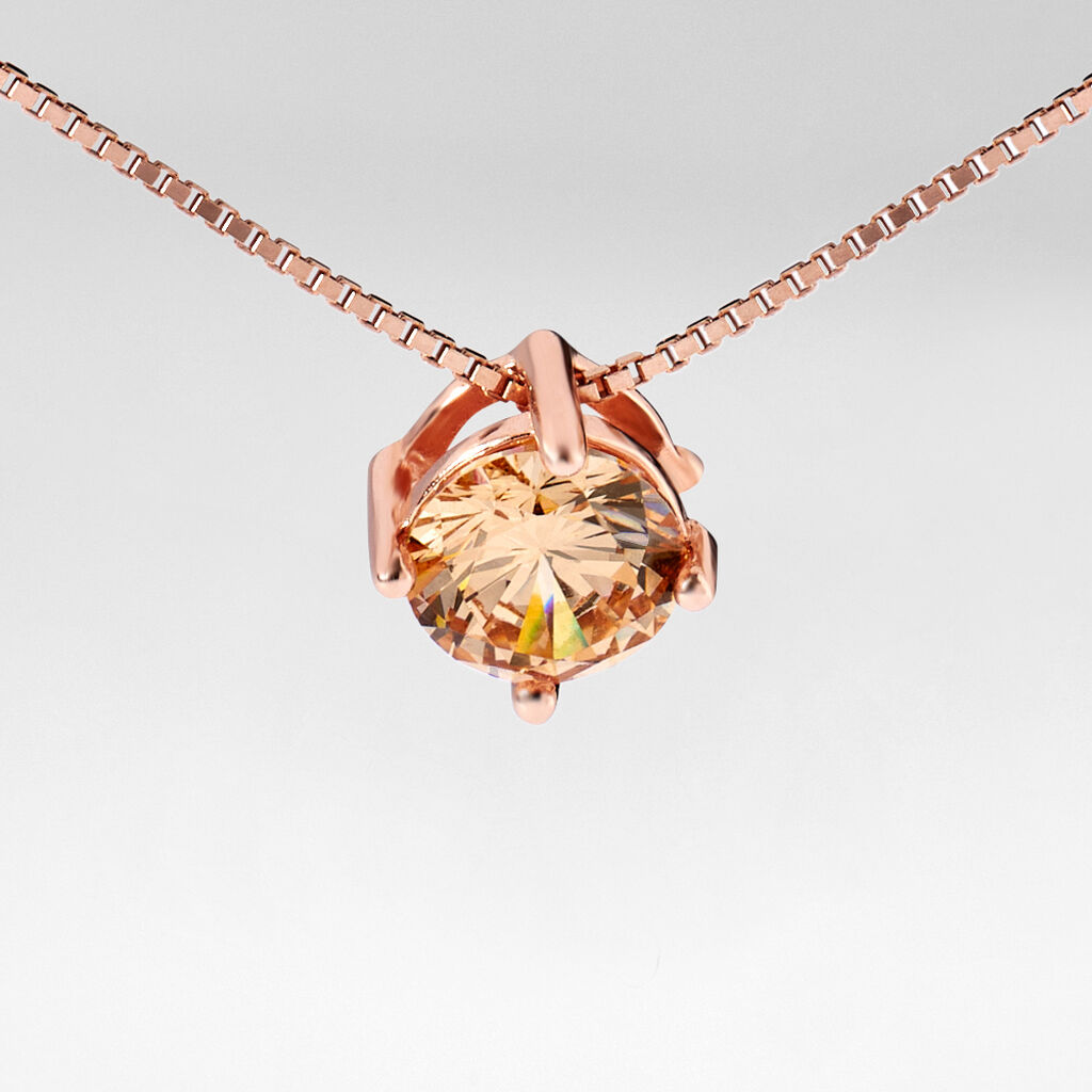 Collana Punto Luce Silver Rainbow Argento Rosa Cubic Zirconia - Collane Punto Luce Donna | Stroili