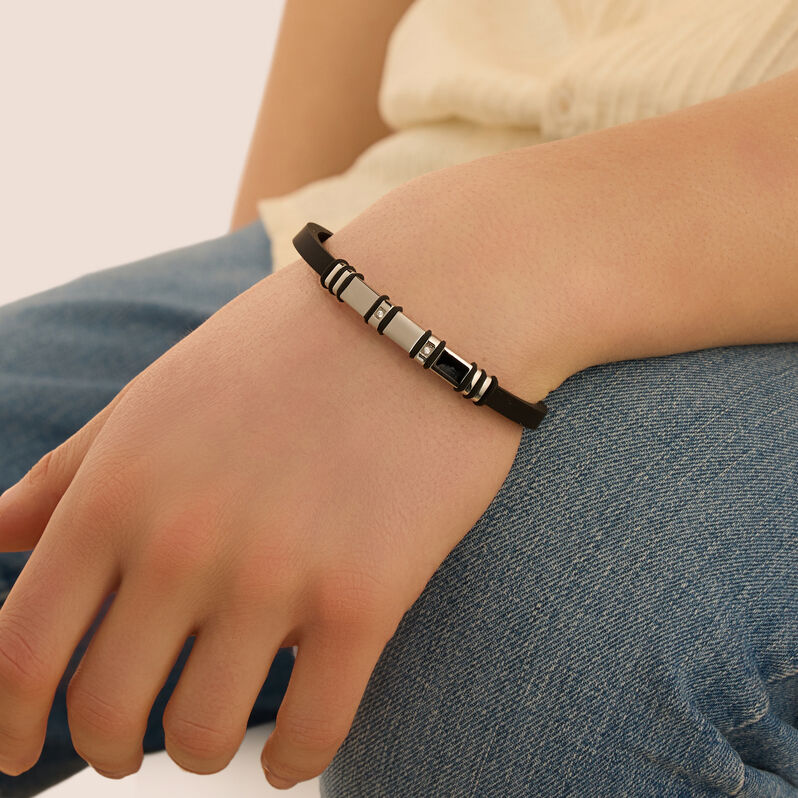 Bracciale Man Code Acciaio Cubic Zirconia - Bracciali Uomo | Stroili