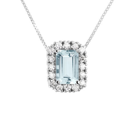 Collana Acquamarina Oro Bianco Acquamarina Diamante - Collane Donna | Stroili