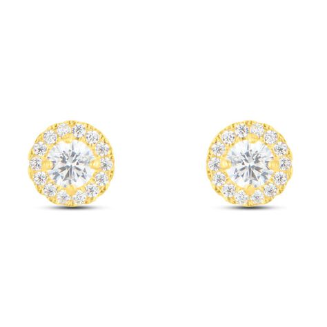 Orecchini Lobo Punto Luce Bon Ton Oro Giallo Cubic Zirconia - Orecchini a Lobo Donna | Stroili
