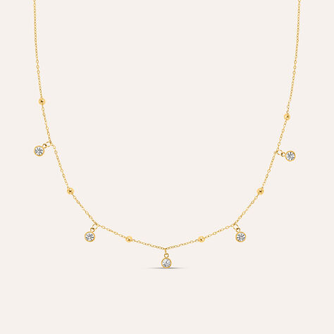Collana Lady Chic Acciaio Dorato Cristallo - Collane Donna | Stroili