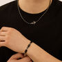 Bracciale Man Code Acciaio Bicolore Bianco / Nero Cubic Zirconia
