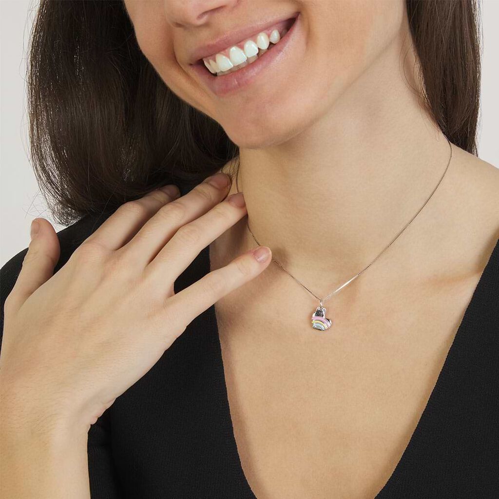 Pendente Love Beats Argento Rodiato