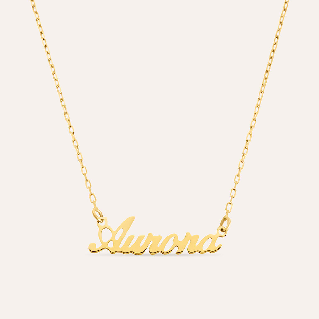 Collana Aurora Gold Names Oro Giallo