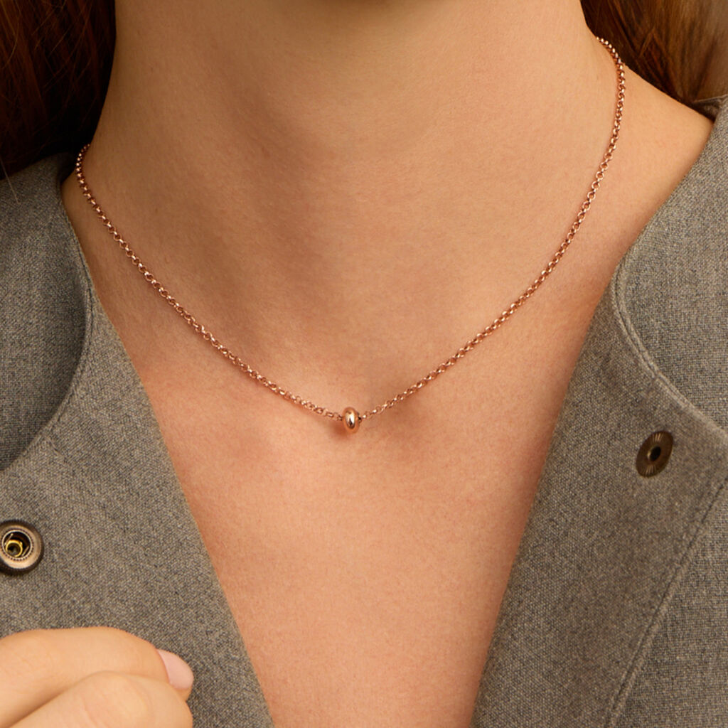 Catenina Love Beats Argento Rosa