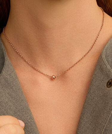 Catenina Love Beats Argento Rosa