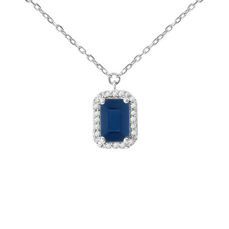 Collana Charlotte Oro Bianco Zaffiro Diamante - Collane Donna | Stroili