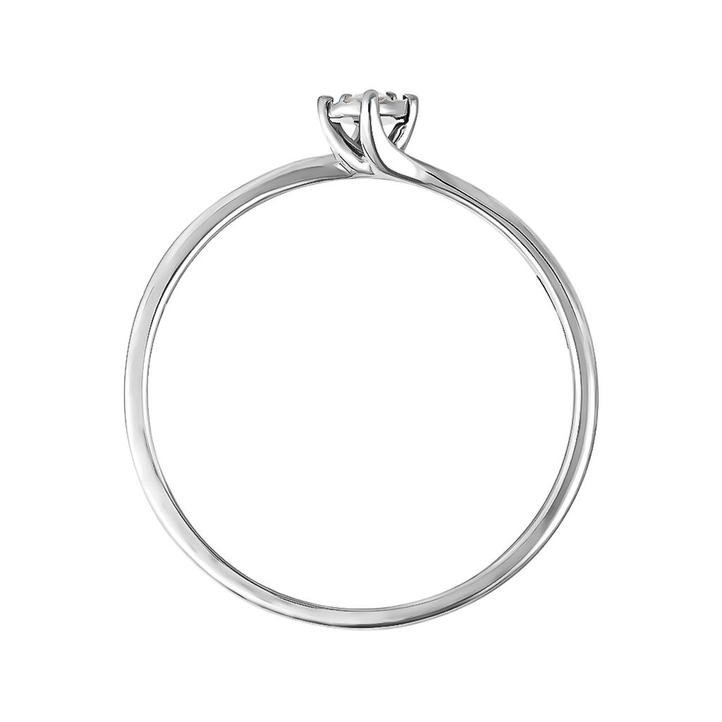Anello Solitario Valentino Diamotion Oro Bianco Diamante - Anelli con Pietre Donna | Stroili