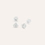 Orecchini Lobo Punto Luce Claire Oro Bianco Cubic Zirconia