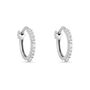 Orecchini A Cerchio Toujours Oro Bianco Cubic Zirconia