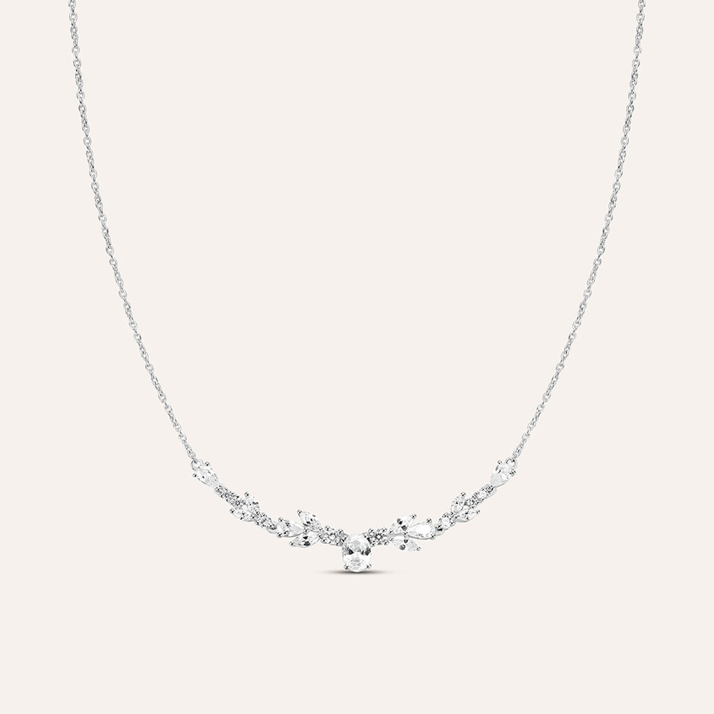 Collana Silver Elegance Argento Rodiato Cubic Zirconia