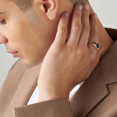 Anello Chevalier L'homme Or Oro Giallo Onice - Anelli Chevalier Uomo | Stroili