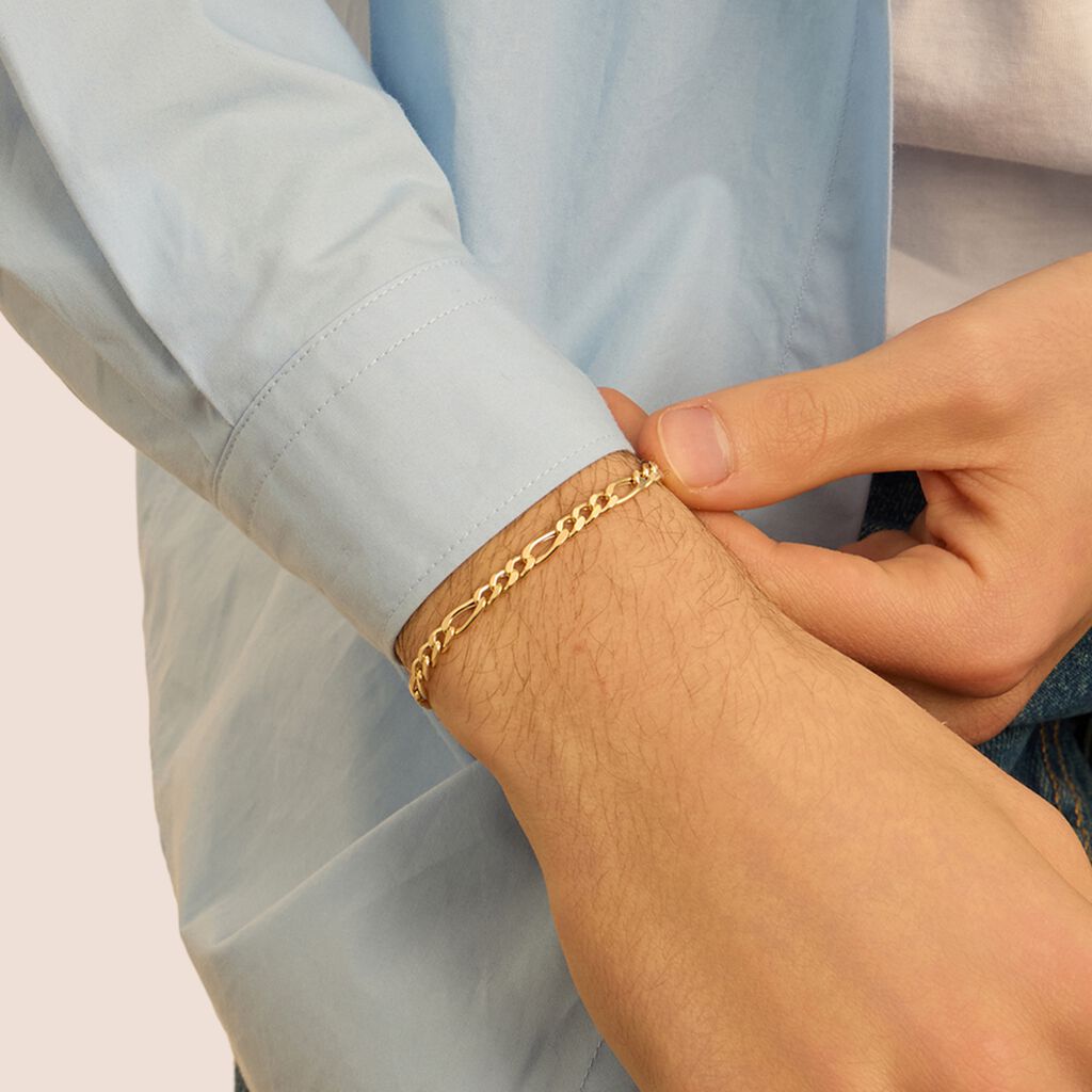 Bracciale Catena Oro Uomo Oro Giallo