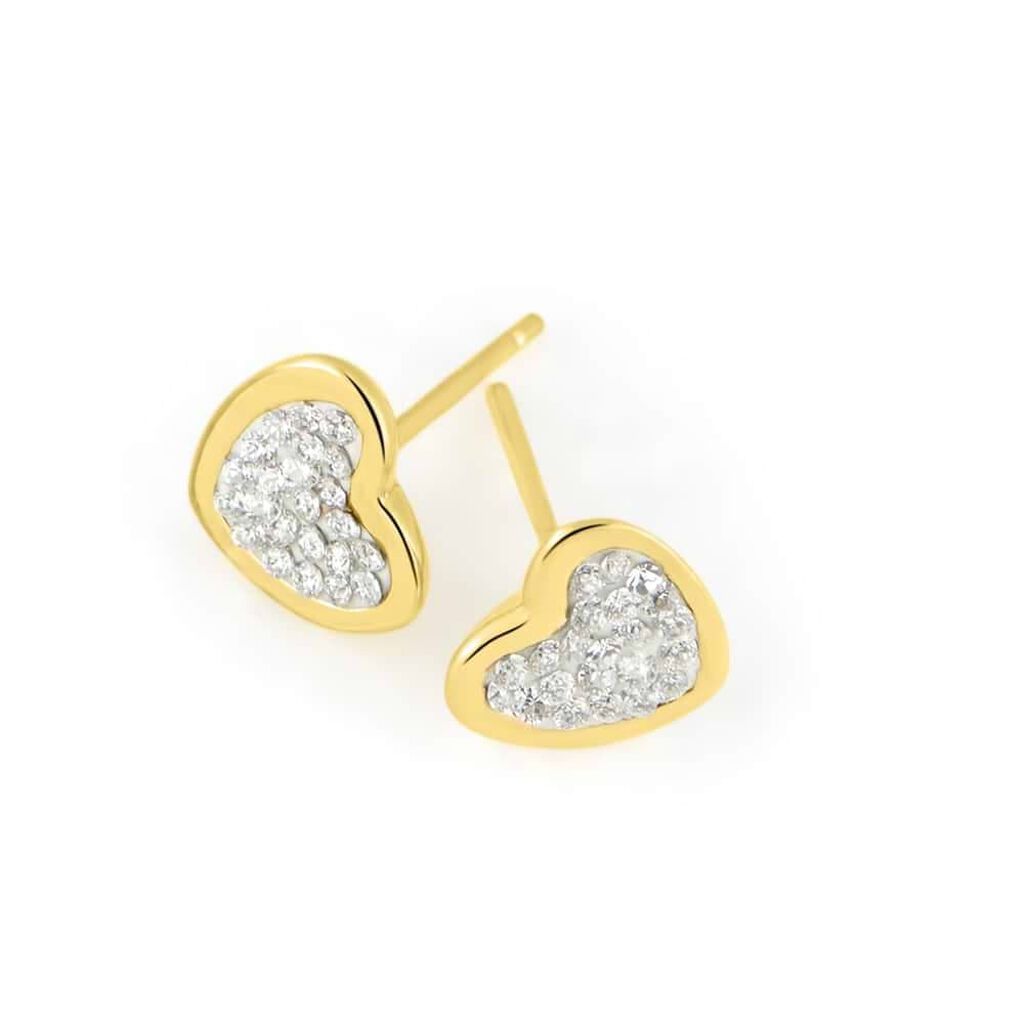 Orecchini Lobo Crystal Gold Oro Giallo Cristallo - Orecchini a Lobo Donna | Stroili