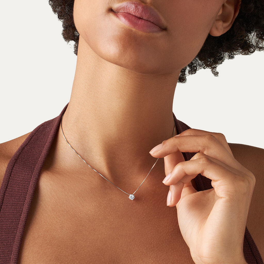 Collana Punto Luce Silver Elegance Argento Rodiato Cubic Zirconia - Gioielli Donna | Stroili
