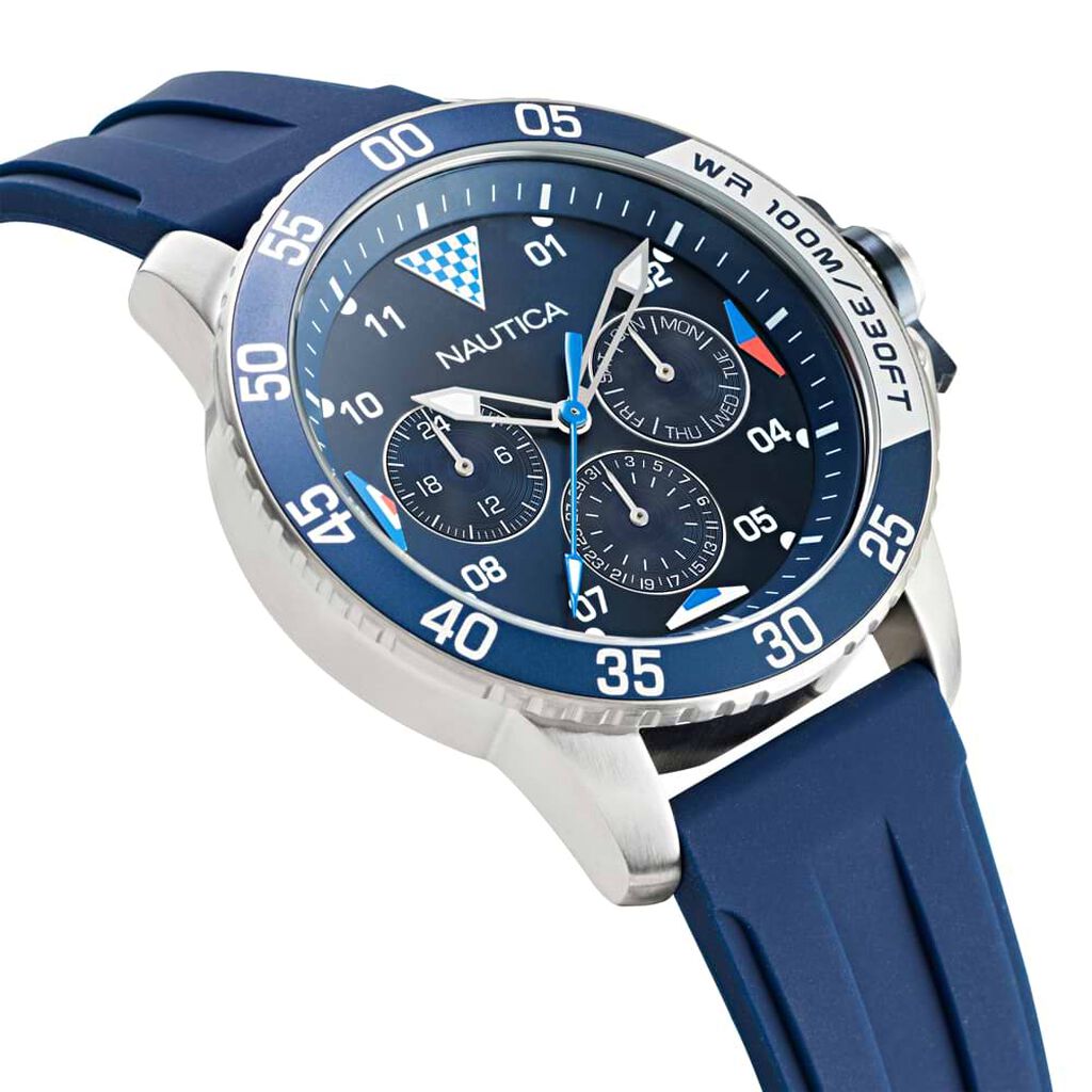 Orologio Multifunzione Uomo Nautica Bay Ho quadrante Blu NAPBHS009