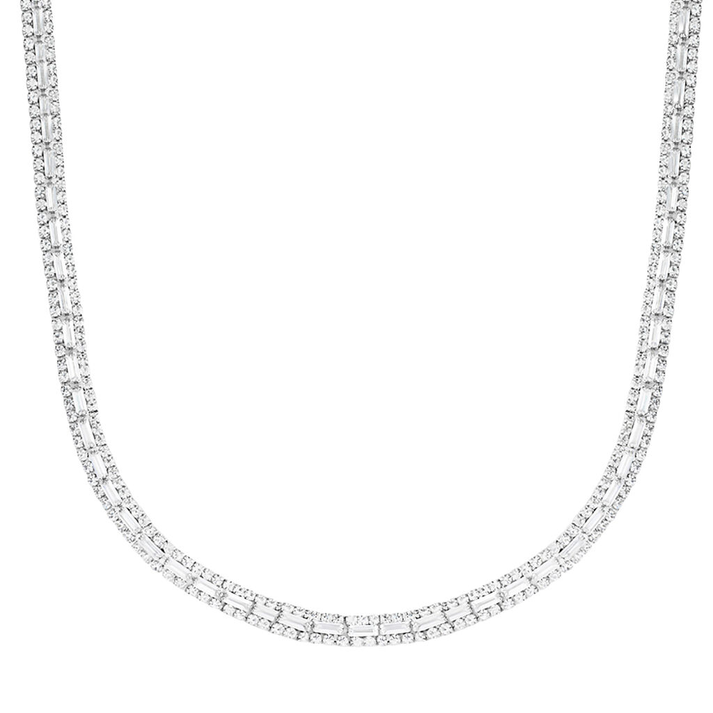 Collana Tennis Romantic Shine Metallo Cristallo