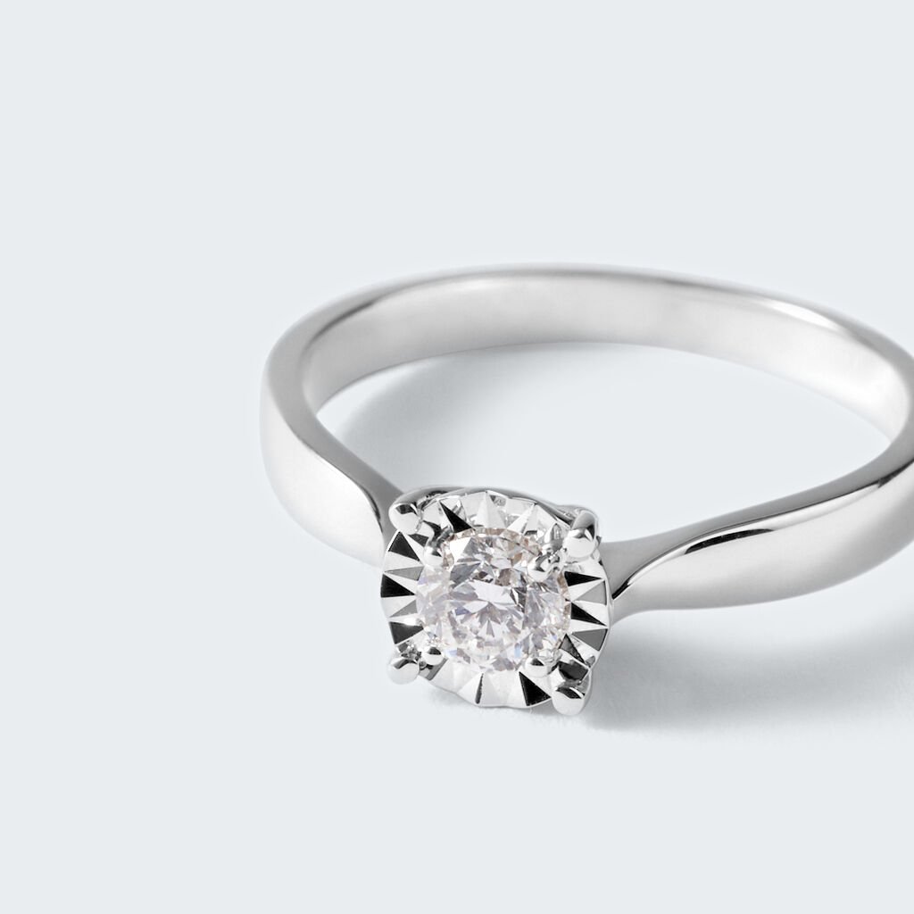 Anello Solitario Diamotion Oro Bianco Diamante - Anelli con Pietre Donna | Stroili
