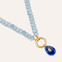Pendente Radiance Acciaio Dorato Lapislazzuli Cubic Zirconia