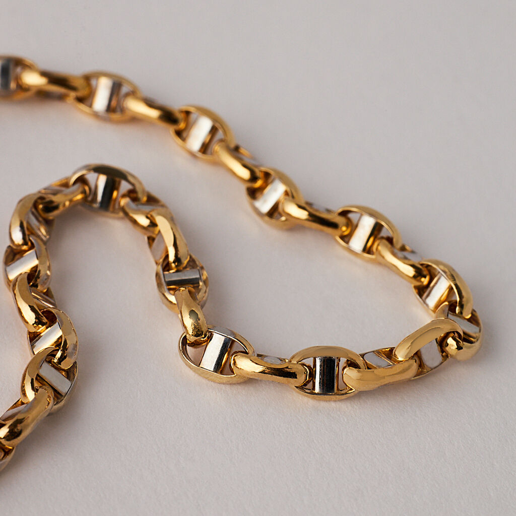 Bracciale Catena L'homme Or Oro Bicolore - Bracciali Uomo | Stroili