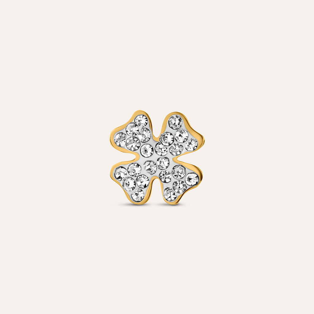 Bead Essential Code Acciaio Dorato Cristallo - Beads Donna | Stroili