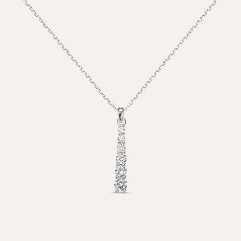 Collana Claire Oro Bianco Cubic Zirconia - Collane Donna | Stroili