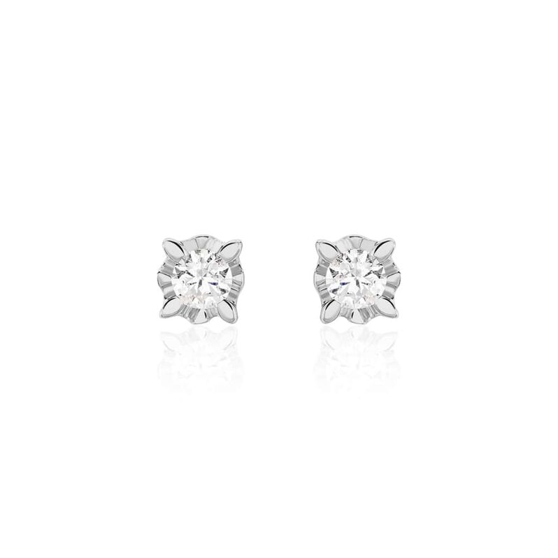 Orecchini Lobo Punto Luce Diamazing Oro Bianco Diamante - Orecchini a Lobo Donna | Stroili