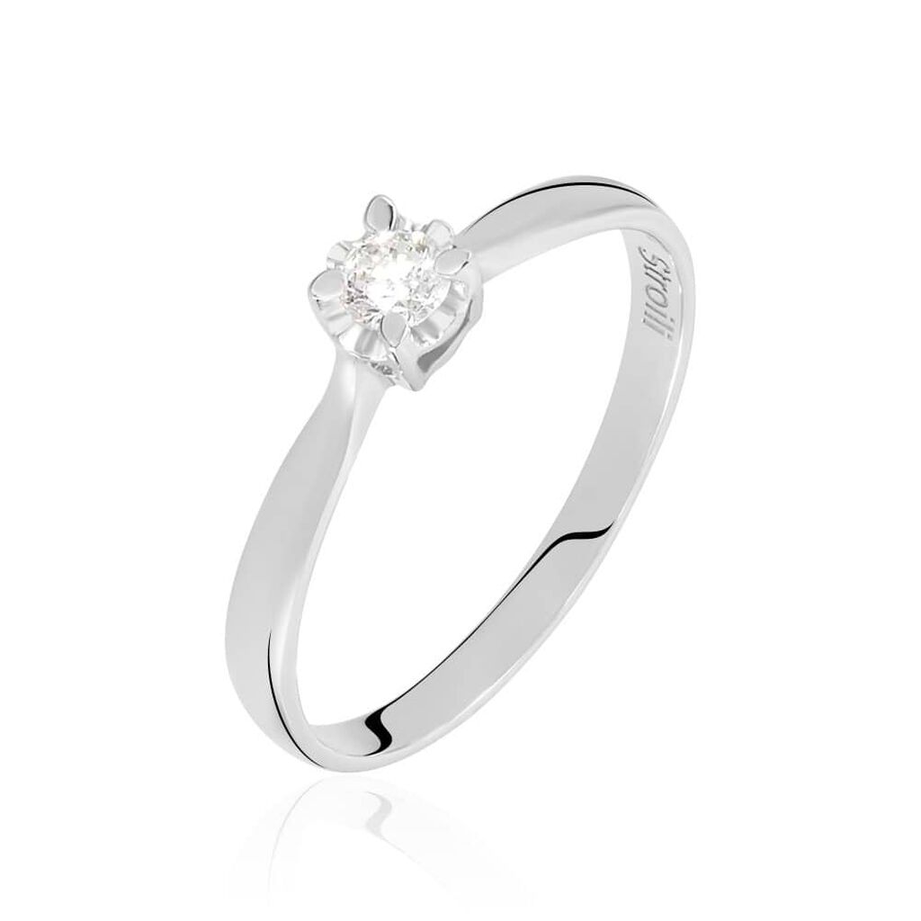 Anello Solitario Diamazing Oro Bianco Diamante Tondo - Anelli con Pietre Donna | Stroili