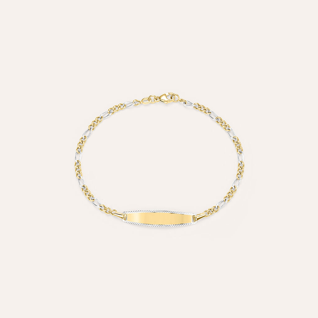 Bracciale Con Targhetta Religious Gold Oro Bicolore