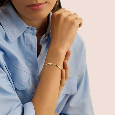 Bracciale Radiance Acciaio Dorato Cristallo - Bracciali Donna | Stroili