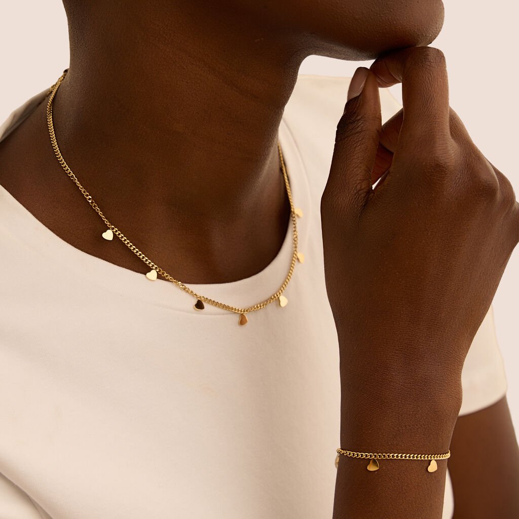 Collana Radiance Acciaio Dorato