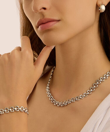 Collana Silver Collection Argento Rodiato