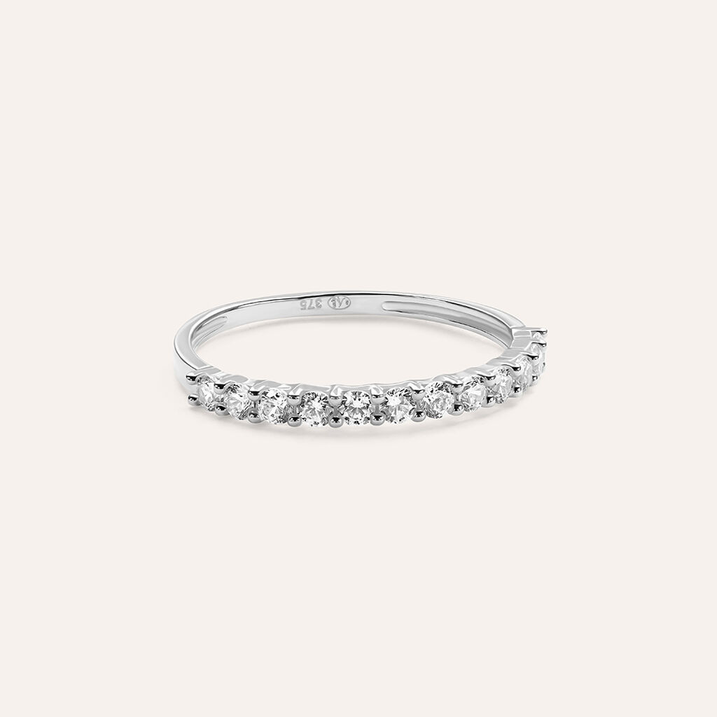 Anello Semi-eternity Claire Oro Bianco Cubic Zirconia - Anelli con Pietre Donna | Stroili