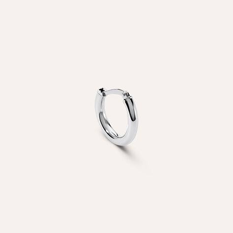 Orecchini A Cerchio 585/14K Oro Bianco Senza Pietre 19mm