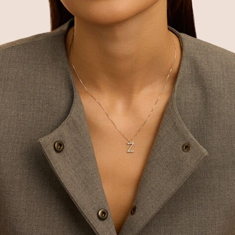 Collana Diamond Letters Oro Bianco Diamante - Collane Donna | Stroili