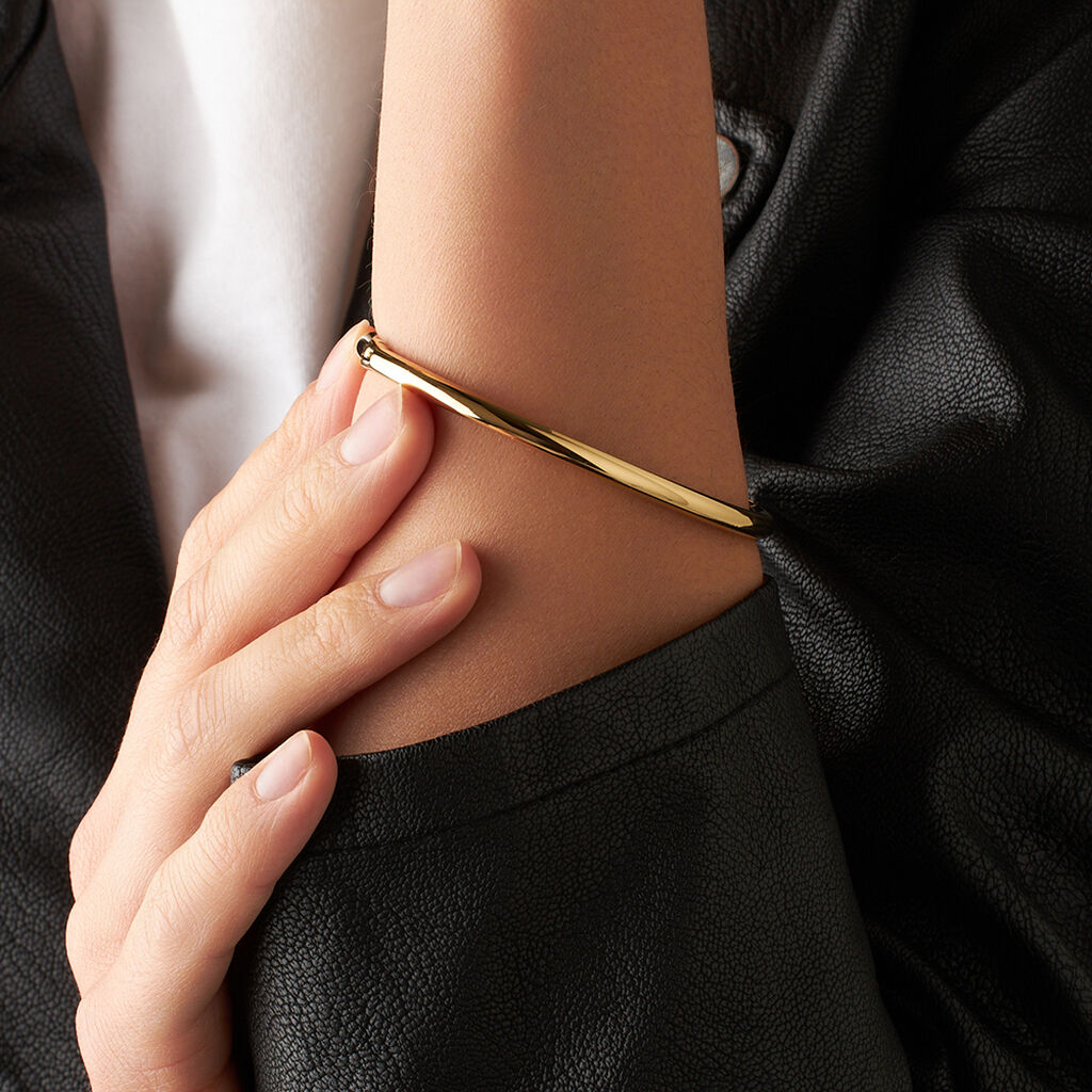Bangle Lady Code Acciaio Dorato - Bracciali Rigidi Donna | Stroili
