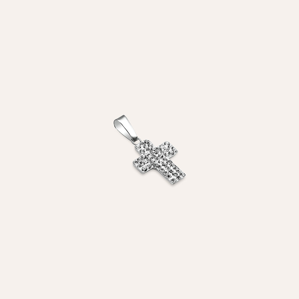 Pendente Holy Oro Bianco Cristallo - Ciondoli Donna | Stroili