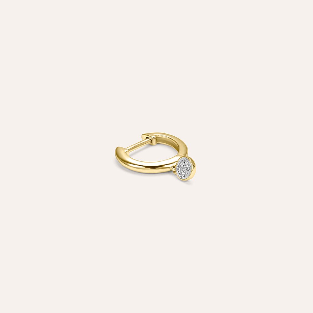 Mono Orecchino A Cerchio Sophia Oro Giallo Diamante - Mono Orecchino Donna | Stroili