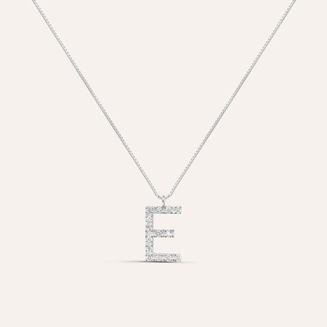 Collana Diamond Letters Oro Bianco Diamante - Collane Donna | Stroili