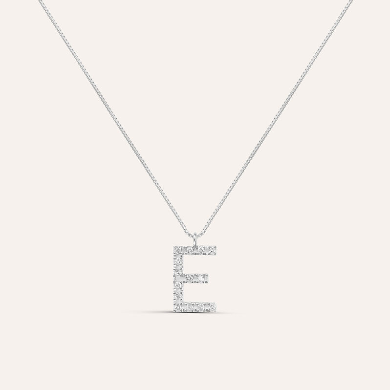Collana Diamond Letters Oro Bianco Diamante - Collane Donna | Stroili
