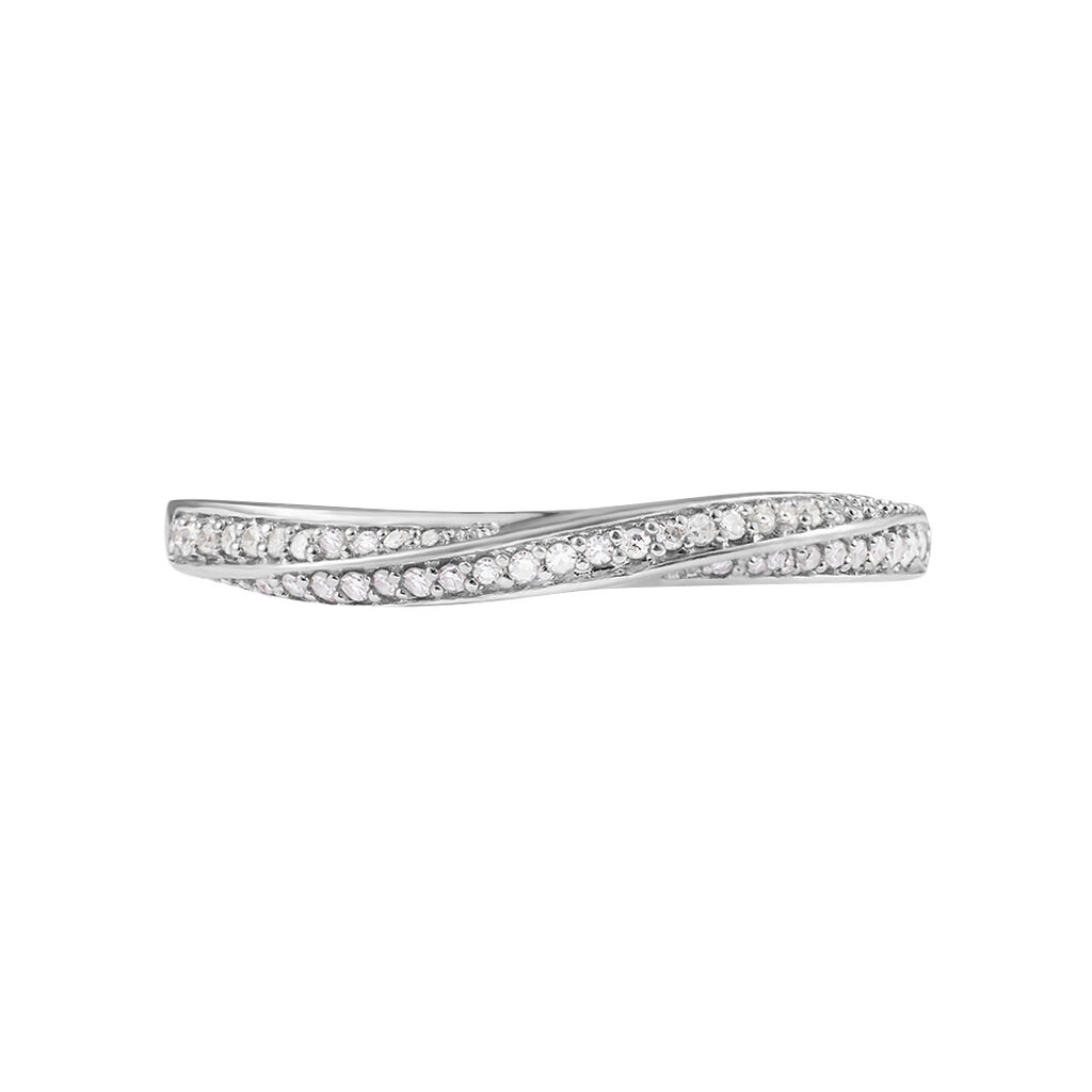 Anello Fascia Sophia Oro Bianco Diamante - Anelli con Pietre Donna | Stroili