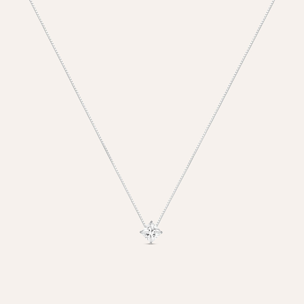 Collana Silver Elegance Argento Rodiato Cubic Zirconia