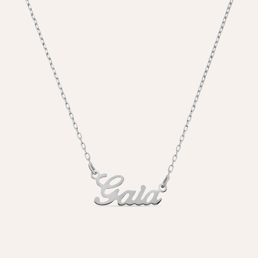 Collana Gaia Gold Names Oro Bianco